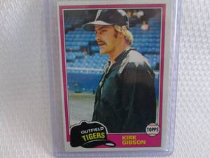 lot 126 image: 1981 Topps Kirk Gibson Rookie Card...