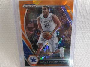 lot 129 image: 2021 Prizm Karl Anthony Towns Orang...