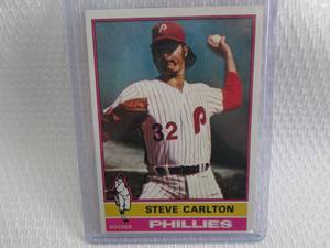lot 177 image: 1976 Topps Steve Carlton Card...