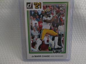 lot 183 image: 2021 Donruss JaMarr Chase Rookie Ca...