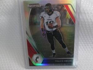lot 185 image: 2021 Prizm Travis Kelce Silver Priz...