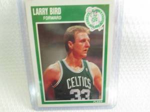 lot 190 image: 1989-90 Fleer Larry Bird Card...