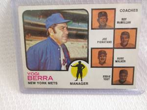 lot 194 image: 1973 Topps Yogi Berra Card...