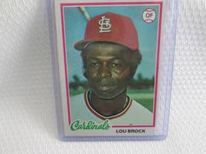 lot 196 image: 1978 Topps Lou Brock Card...