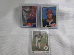 lot 199 image: 1989 John Smoltz Topps, Score & Upp...