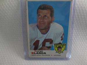 lot 203 image: 1969 Topps George Blanda Card...