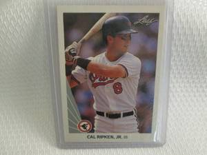 lot 213 image: 1990 Leaf Cal Ripken JR Card...