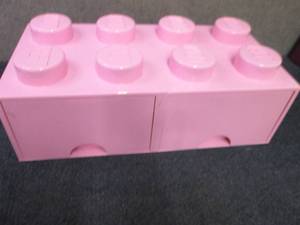 lot 267 image: Pink Lego Storage-cracked...
