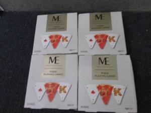 lot 335 image: 4 Each Pizza Playing Cards...