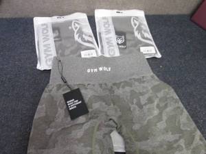 lot 371 image: 3- Medium Camo Gym Wolf Shorts...