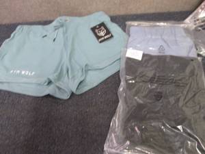 lot 379 image: 3- Large Gym Wolf Tie Shorts...
