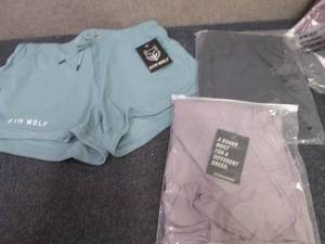lot 380 image: 3- Large Gym Wolf Tie Shorts...