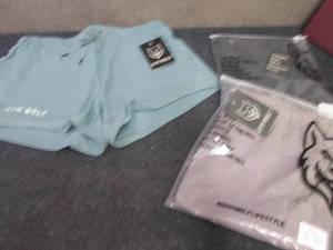 lot 381 image: 3- Large Gym Wolf Tie Shorts...
