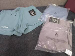 lot 382 image: 3- Large Gym Wolf Tie Shorts...