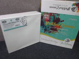 lot 402 image: 5 pk Develiou12x12 Stretched Ca...