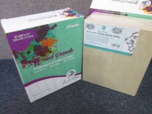 lot 420 image: 2-5 pks Daveliou 8x10 Wood Canv...