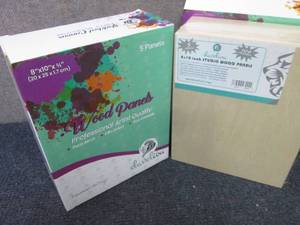 lot 423 image: 2-5 pks Daveliou 8x10 Wood Canv...