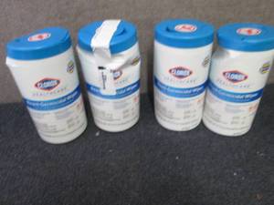lot 426 image: 4- 70 ct Canisters Clorox Germicida...