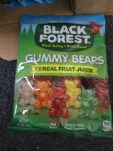 lot 601 image: 12- 4.5 oz Black Forest Gummy Bears...