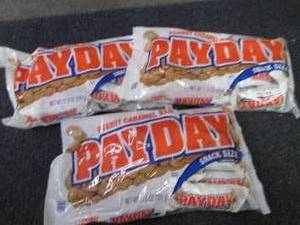 lot 631 image: 3- 11.6 oz PayDay Snack Size...