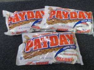 lot 632 image: 3- 11.6 oz PayDay Snack Size...