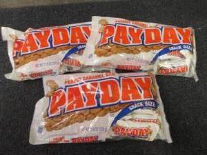 lot 633 image: 3- 11.6 oz PayDay Snack Size...