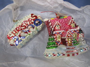 Radko Cottage & Santas Ornaments