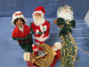 Mrs Cratchit, Santa, Annalee Dolls