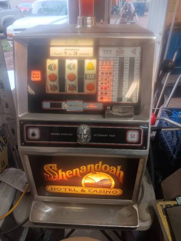 1980 Jennings j400 5c Nickel Slot Machine From The Shenandoah