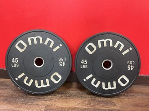 lot 15 image: (2) OMNI Classic OG Bumper Plates 45 LBS