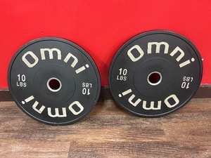 lot 18 image: (2) OMNI Classic OG Bumper Plates 10 LBS
