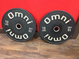 lot 29 image: (2) OMNI Classic OG Bumper Plates 10 LBS