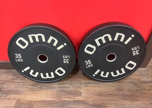 lot 51 image: (2) OMNI Classic OG Bumper Plates 35 LBS
