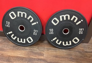 lot 53 image: (2) OMNI Classic OG Bumper Plates 10 LBS