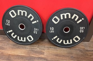 lot 54 image: (2) OMNI Classic OG Bumper Plates 10 LBS