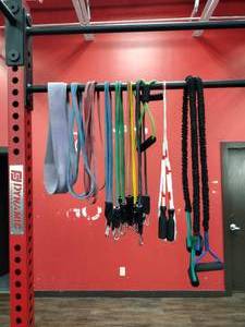 lot 88 image: Fitness Resistance bands and jump rope