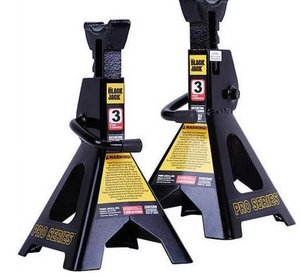lot 293 image: Torin Black Jack 3 Ton Jack Stands, Black, T43002W