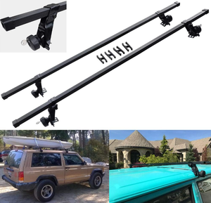lot 295 image: HTTMT- MT371-033- All-In-One SR1001 56 ROOF RACK SYSTEM Compatible With Most VEHICLES RAIN GUTTERS 130 LB CAPACITY