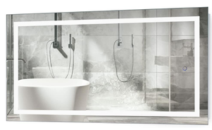 lot 100 image: Krugg 24x36 LED Bathroom Mirror  Lighted Vanity Mirror includes Dimmer & Defogger