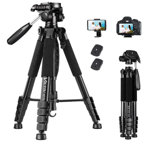 lot 107 image: VICTIV 74 Camera Tripod, Tripod for Camera and Phone, Aluminum Heavy Duty Tripod Stand