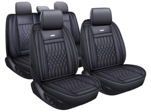 lot 128 image: LUCKYMAN CLUB 5 Car Seat Covers Full Set, Universal Fit for Elantra Sonata Sportage RAV4 CRV Altima Accord Chevy Equinox