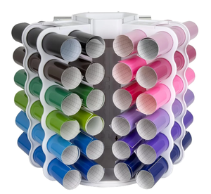 lot 136 image: LOT OF 24 ArtBin Rotating Vinyl Storage Tower
