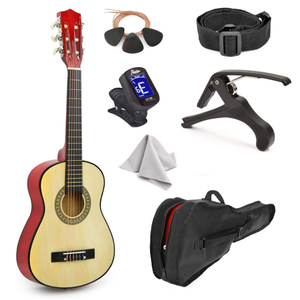 lot 168 image: 30 Wood Guitar with Case and Accessories
