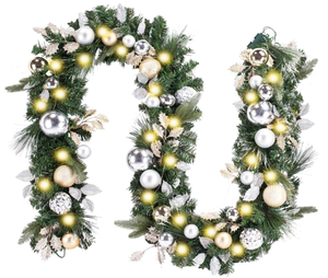 lot 208 image: WANNA-CUL Pre-Lit Christmas Garland with 50 Led Lights