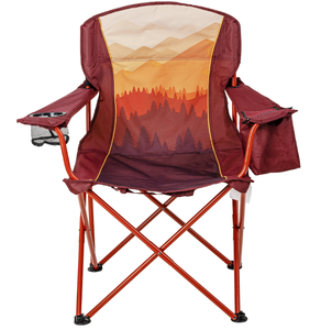 lot 234 image: Ozark Trail Oversized Camp Chair with Cooler, Ombre Mountains Design