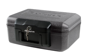 lot 236 image: SentrySafe 1200 Fire-Resistant Box with Key Lock 0.18 Cu. ft.