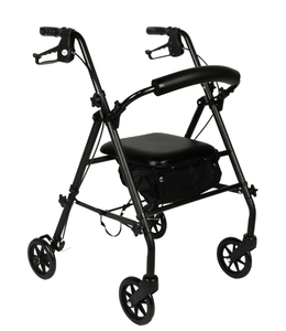 lot 237 image: Equate Rolling Walker for Seniors, Rollator with Seat and Wheels, Black, 350 lb Capacity