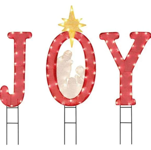lot 248 image: Joy Chrismas Yard Sign Outdoor Decorations