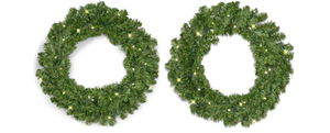 lot 251 image: 2PCS Allstate Balsam Pine Christmas Wreaths
