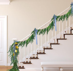lot 257 image: Jutom Christmas Garlands Norfolk Pine Garland Artificial Faux Greenery Garland for Holiday
